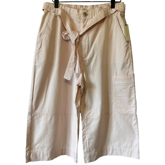 NWT Anthropologie wide-leg utility culottes in rose pink by Maeve. - Picture 2 of 8